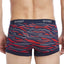 2(X)IST Varsity-Navy/Red Pop-Tiger Print Graphic Cotton No-Show Trunk