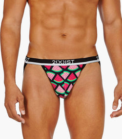 2(X)IST Watermelon Cotton Stretch Jock Strap 3+1 Bonus Pack thumbnail 2