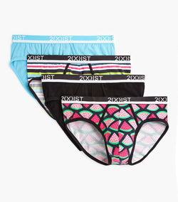 2(X)IST Watermelon Cotton Stretch No Show Brief 3+1 Bonus Pack thumbnail 1
