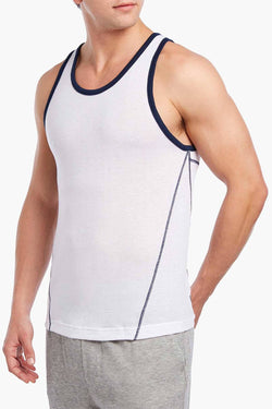 2(X)IST White/Navy Breathable Mesh Tank Top thumbnail 2