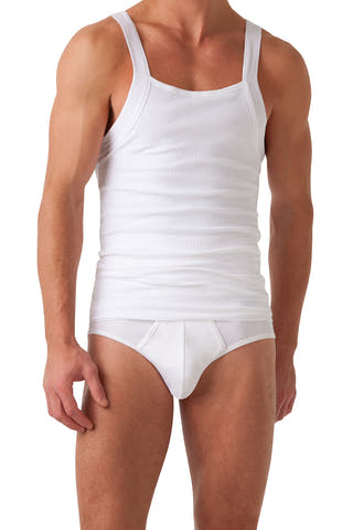 2(X)IST White Shape Slimming Square-Cut Tank