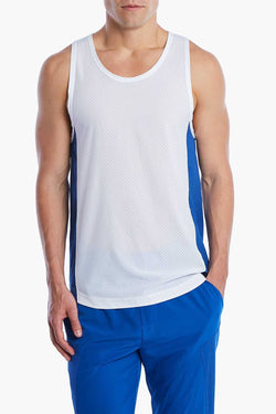 2(X)IST White Varsity Modern Sport Mesh Tank Top thumbnail 1