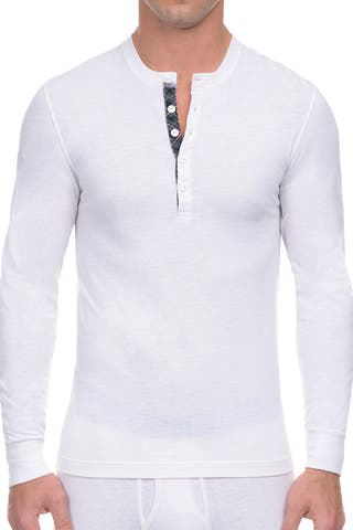 2(X)IST Winter White Tartan Tech Henley