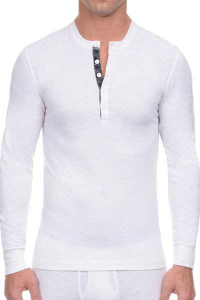 2(X)IST Winter White Tartan Tech Henley