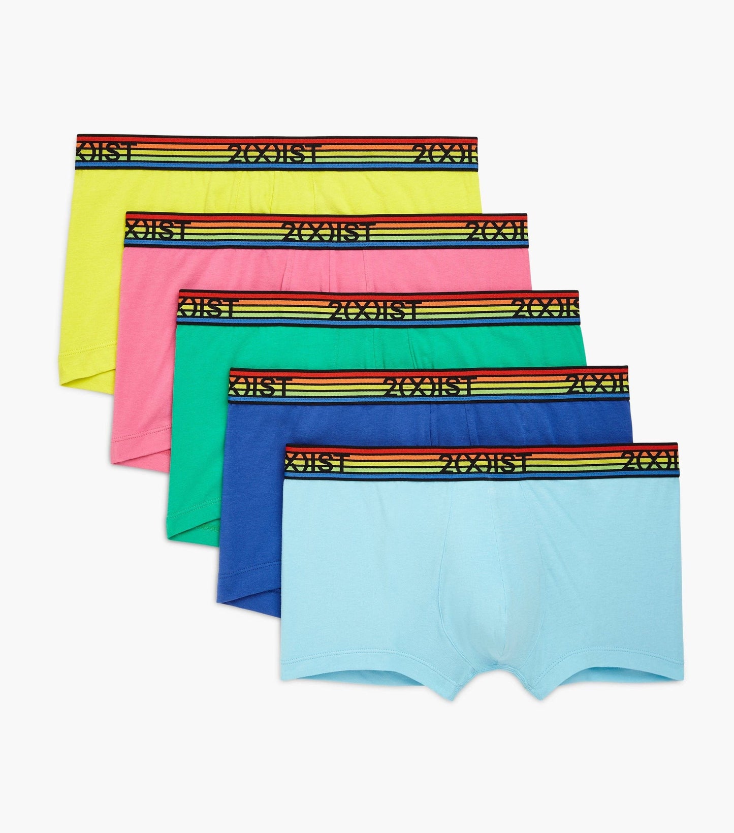 2(X)IST pride Cotton Stretch No-Show Trunk 5-Pack