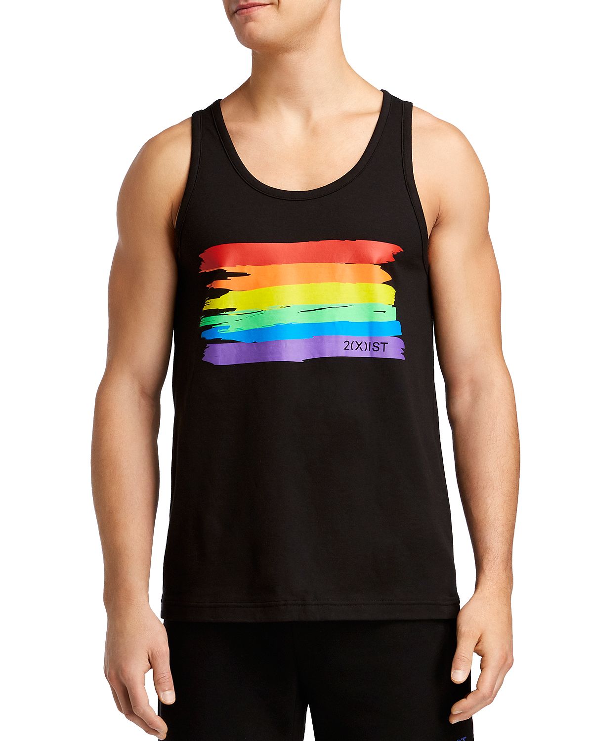 2(x)ist 2(x)ist Pride Rainbow Graphic Tank Top Black