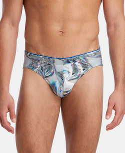 2(x)ist 2(x)ist Sliq Micro Brief Liquid Silver Print thumbnail 1
