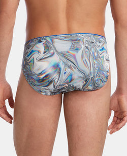 2(x)ist 2(x)ist Sliq Micro Brief Liquid Silver Print thumbnail 2