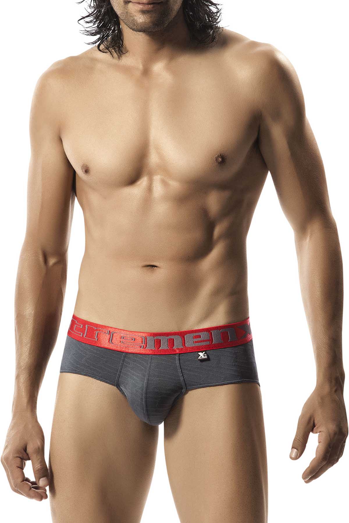 Xtremen Grey Microfiber Jacquard Brief