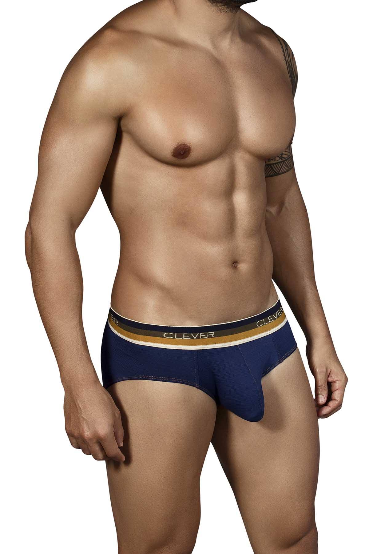 Clever Navy-Blue Lines Latin Brief