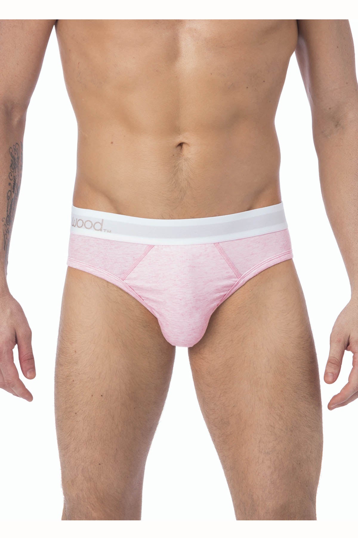 WOOD Pink Heather Hip Brief