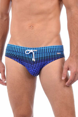 2(X)IST Dazzling Blue Stripe Dot Rio Swim Brief thumbnail 1