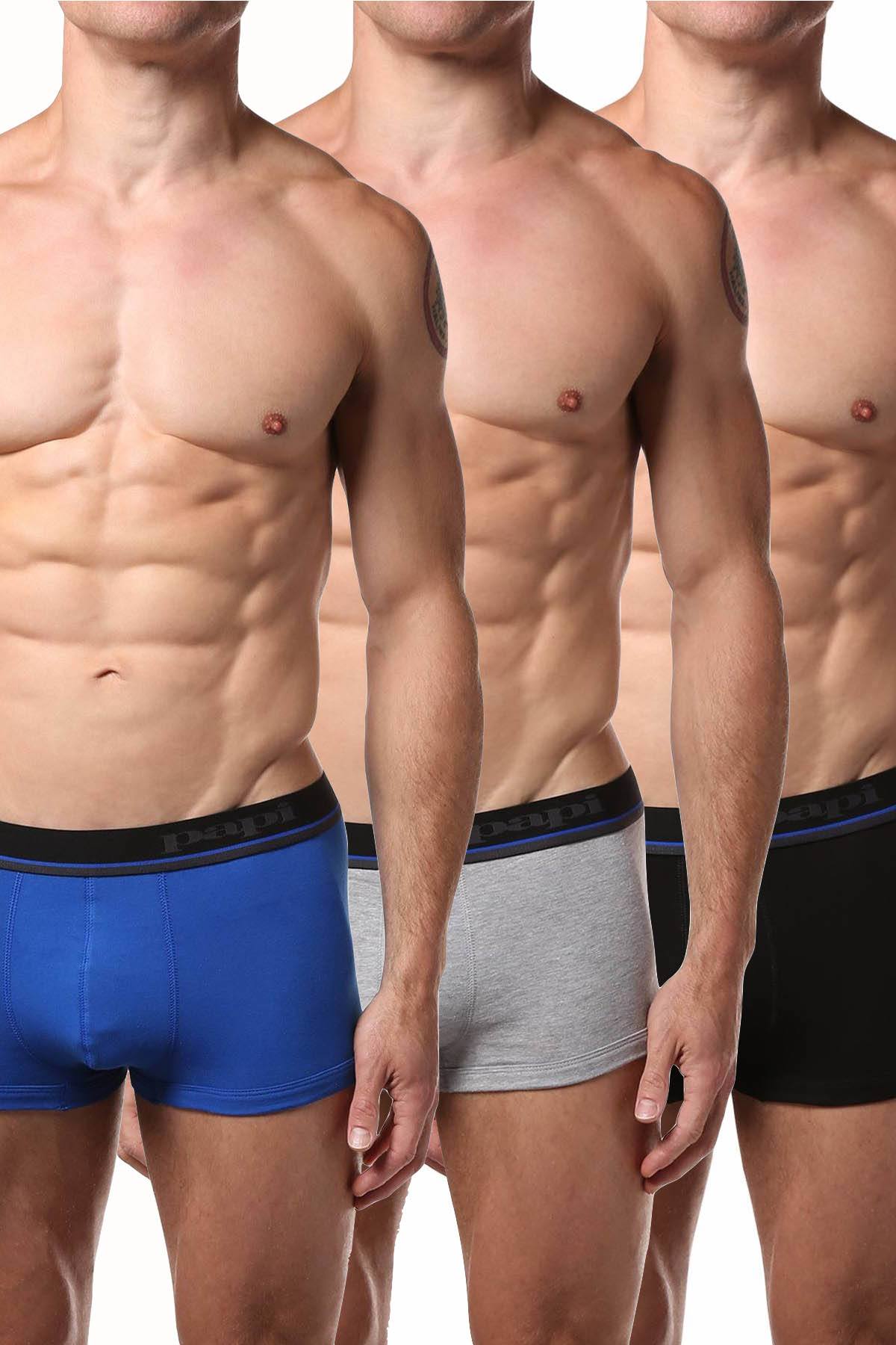 Papi Blue/Grey/Black Brazilian Trunk 3-Pack