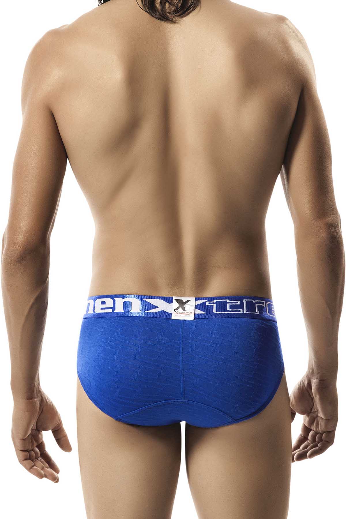 Xtremen Blue Microfiber Jacquard Brief