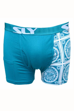 Sly Blue Sugar Skull Boxer Brief thumbnail 1
