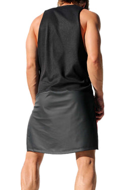 Rufskin Black Tar Oversized Waffle Knit/Rubber Tank thumbnail 3