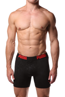 PUMA Black Geometric Print Boxer Brief thumbnail 1