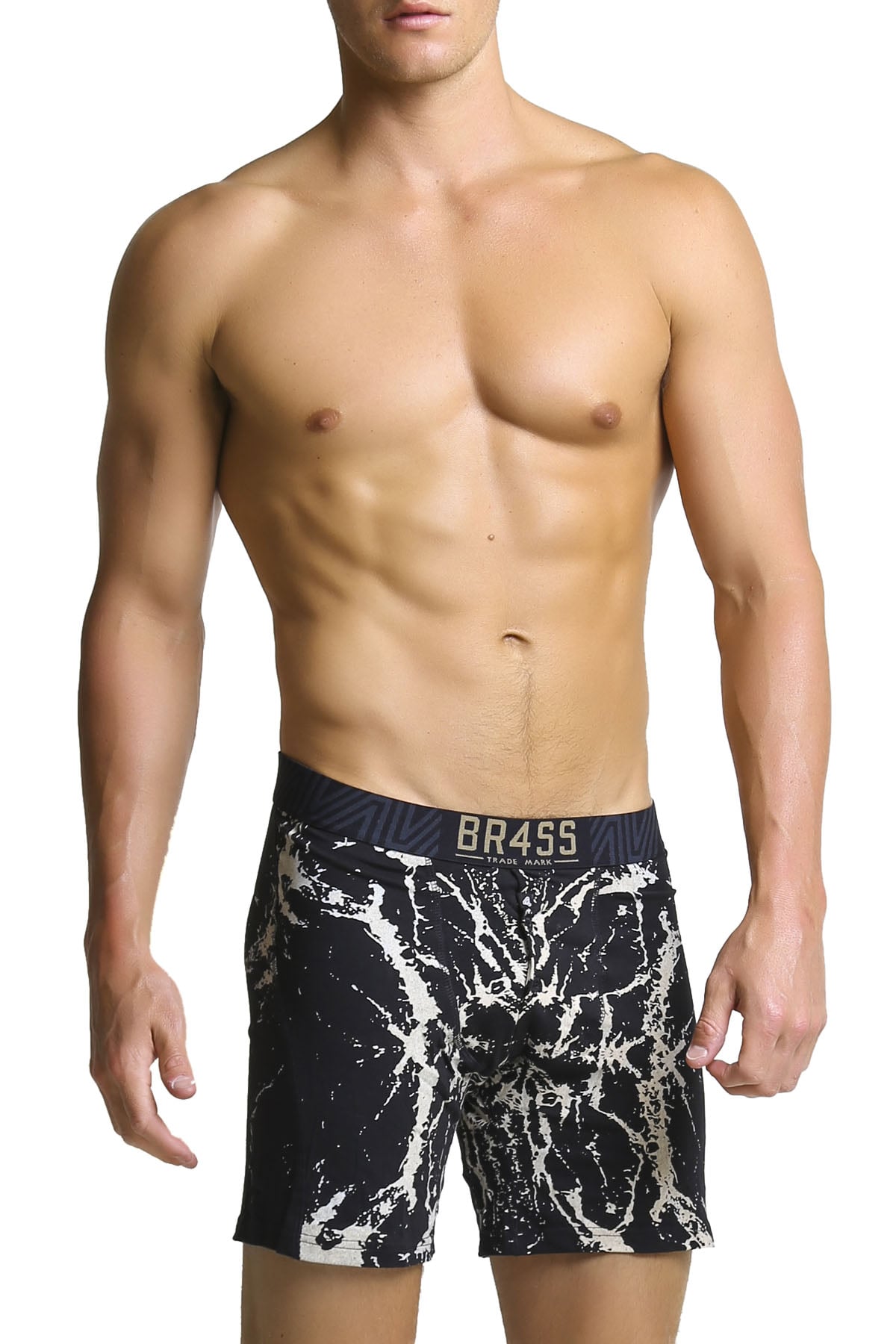 BR4SS Black Water Stripe Boxer
