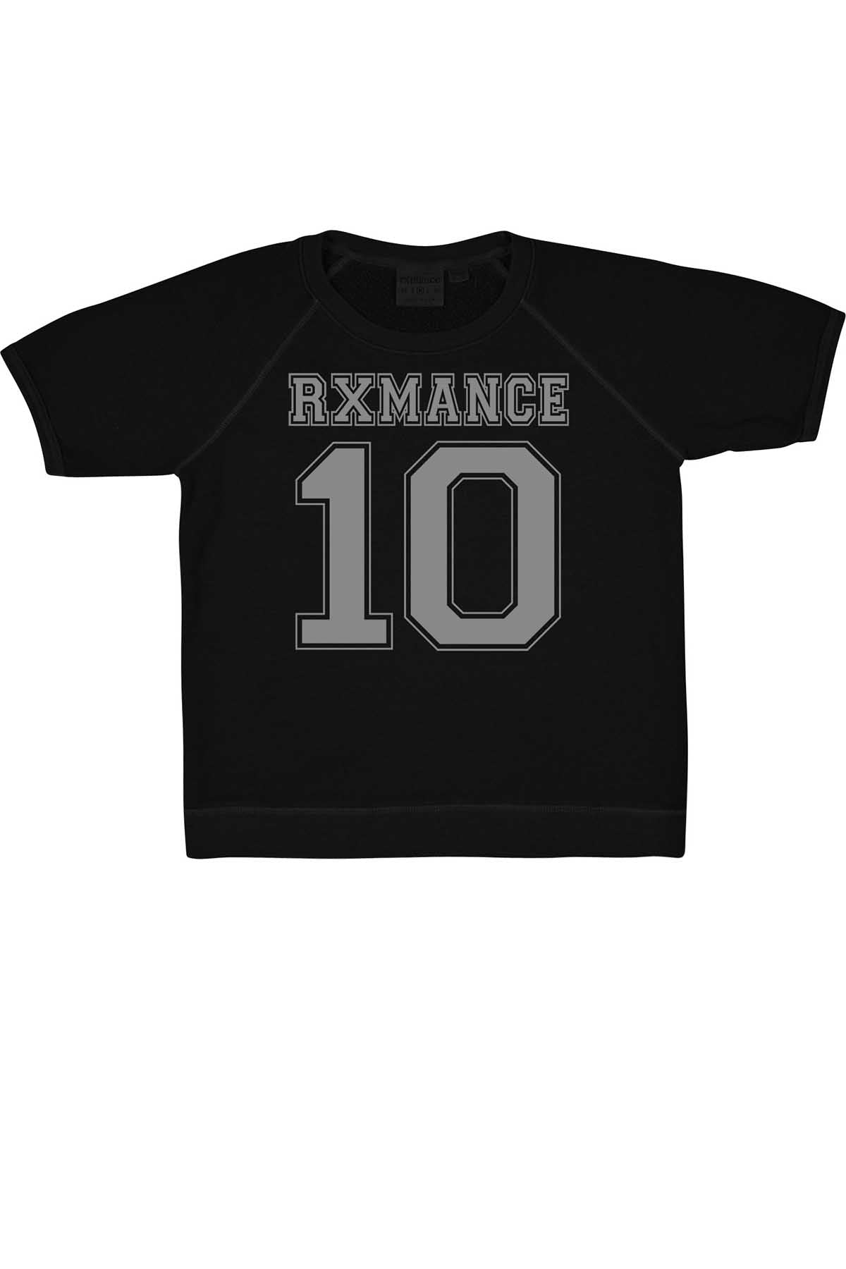 Rxmance Black Jersey Short Sleeve Sweatshirt
