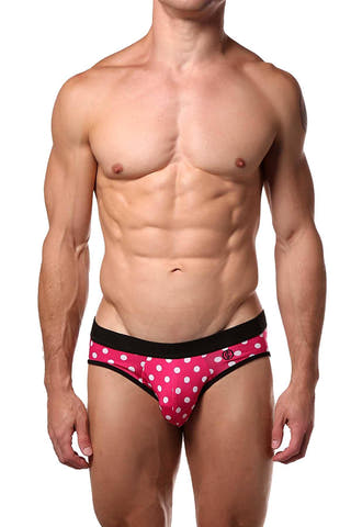 JustinCase Magenta Polka Brief