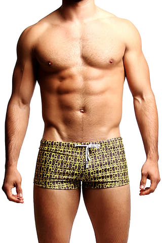 Radical Element Yellow Brass Knuckles Brian Swim Trunk