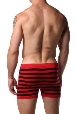 Knocker Red & Black Stripe Seamless Boxer Brief thumbnail 3