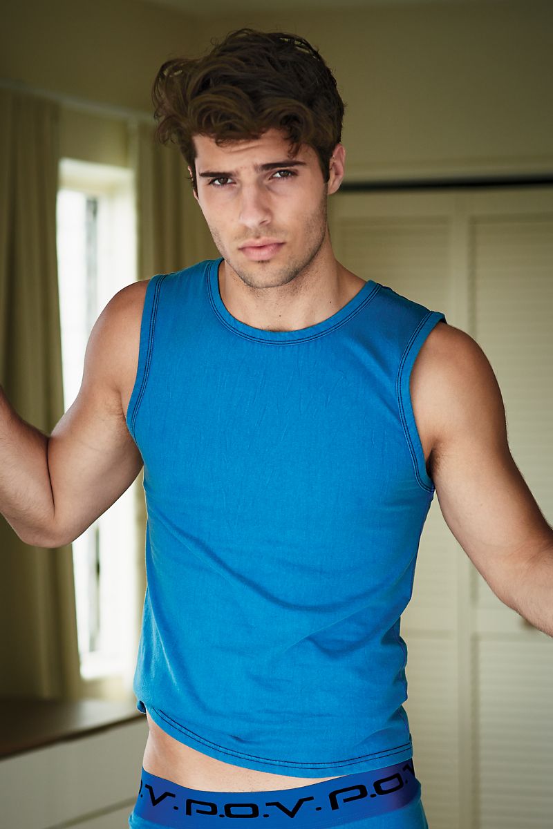 P.O.V. Blue Vintage Tank Top