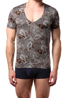 Doreanse Tropical-Dream Deep V-Neck Tee thumbnail 1