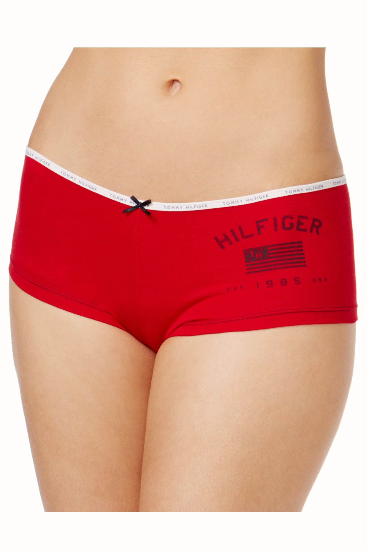 Tommy Hilfiger Tango-Red Logo Elastic Boyshort