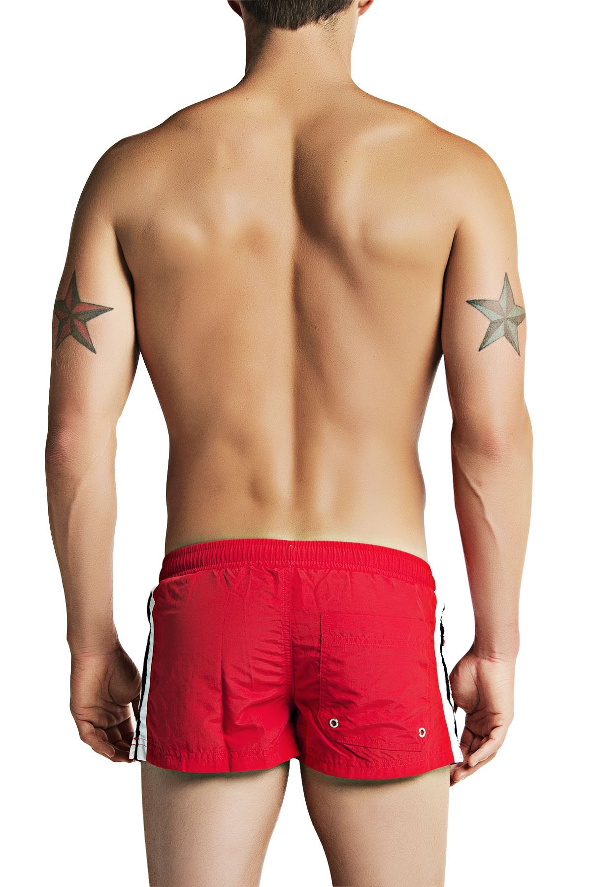 CheapUndies Red Striped Runner Short