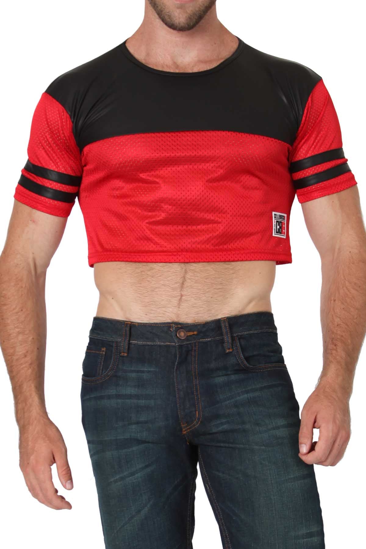 Timoteo Red Tight End Crop Tank Top