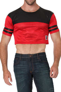 Timoteo Red Tight End Crop Tank Top thumbnail 1