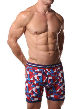 Umbro Red/White/Blue Geometric Shapes Performance Boxer Brief thumbnail 2