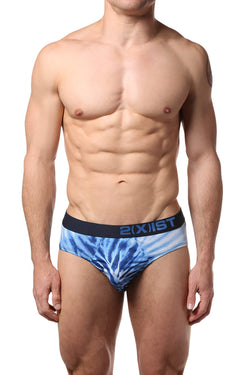 2(X)IST Blue Graphic Sliq Micro Mesh Brief thumbnail 1