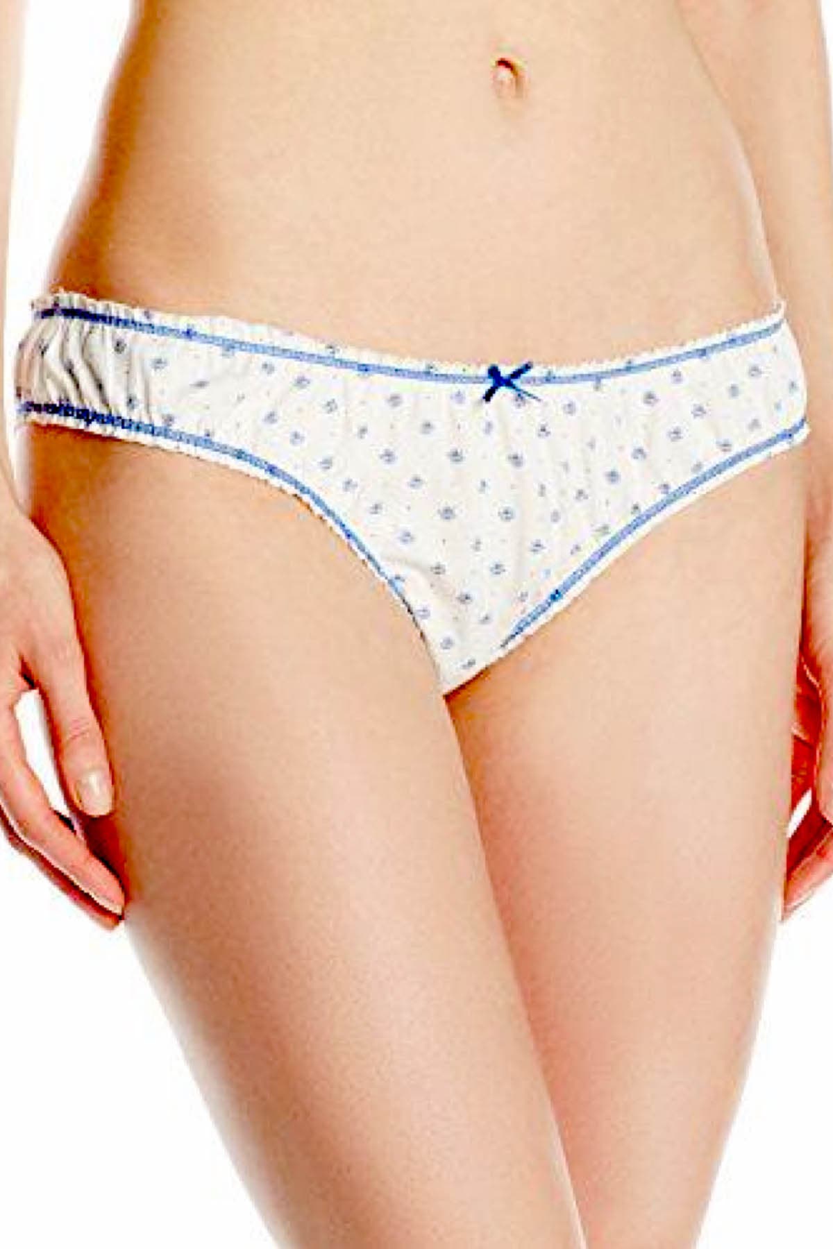 Tommy Hilfiger Blue Ditsy Ruched Bikini Brief