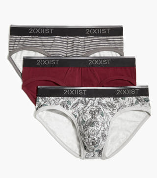 2XIST Cotton Stretch No-Show Brief 3-Pack Floral