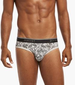 2XIST Cotton Stretch No-Show Brief 3-Pack Floral thumbnail 2