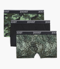 2XIST Cotton Stretch No-Show Trunk 3-Pack Camo thumbnail 1