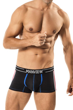 Manview Black Stretch Cotton Champ Boxer thumbnail 1