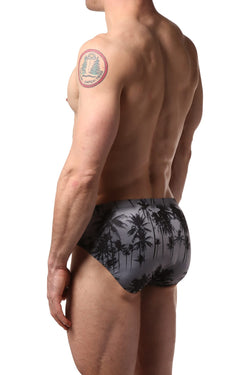 2(X)IST Black/White Sunset Palm Trees Graphic Modal Bikini thumbnail 2