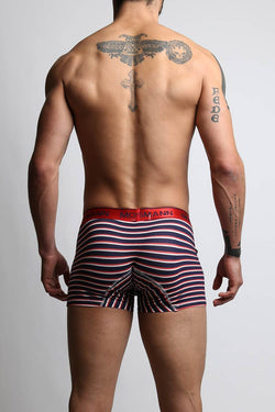 Mosmann Dark Red White & Navy Long Boxer thumbnail 3