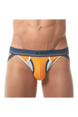 Gregg Homme Orange Sense Retro Fly-Front Jockstrap thumbnail 2