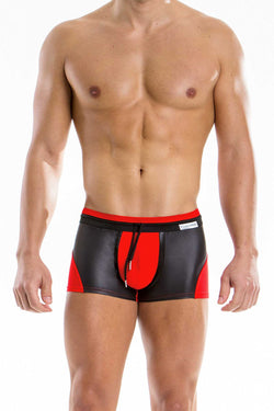 Modus Vivendi Black/Red Leather-Look Blend Boxer thumbnail 2