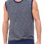 2(X)IST Blue Marled Sleeveless Side-Zip Muscle Sweatshirt