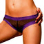 Baci Purple & Black Mesh Boy-Short With Lace Trim