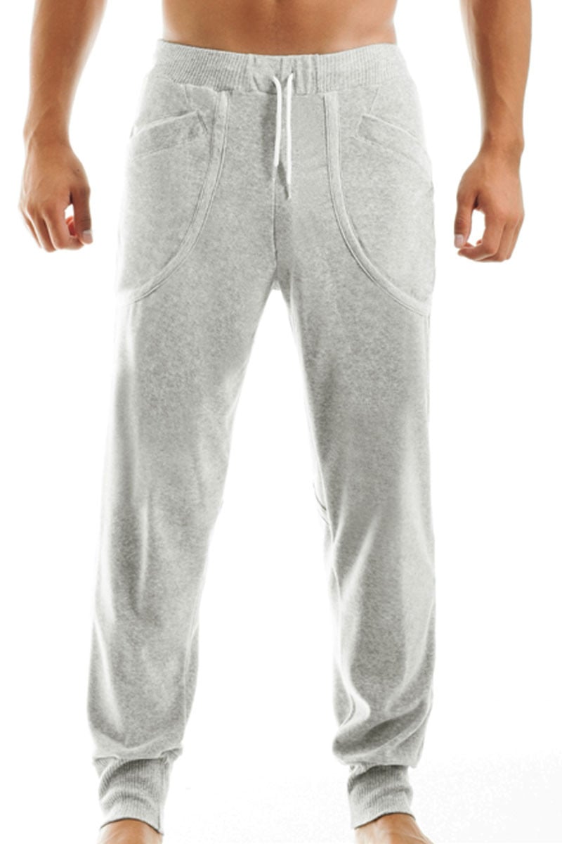 Modus Vivendi Grey Velvet Track Pant