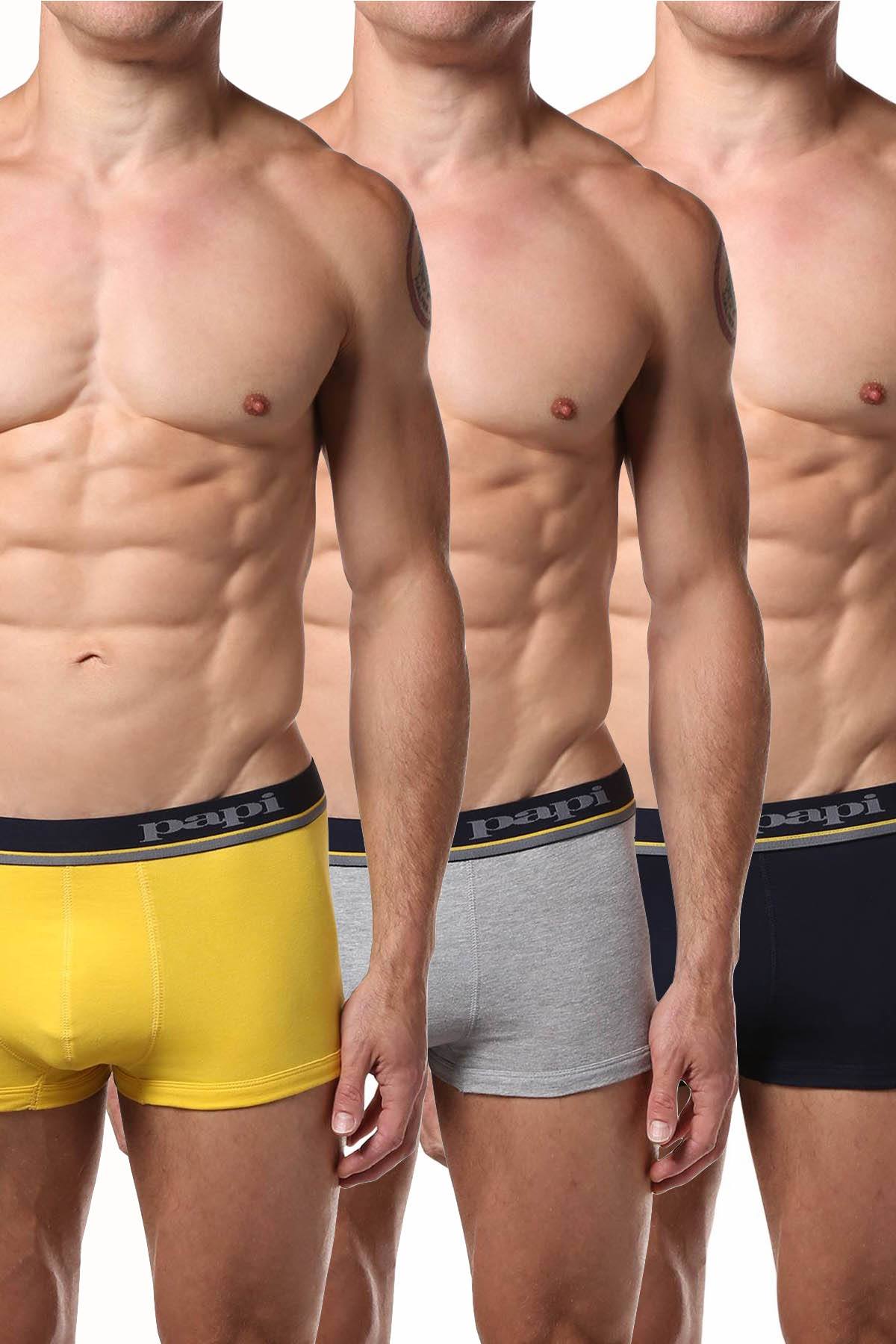 Papi Yellow/Grey/Navy Brazilian Trunk 3-Pack