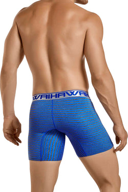 Hawai Electric Blue & Grey Stipe Boxer thumbnail 2