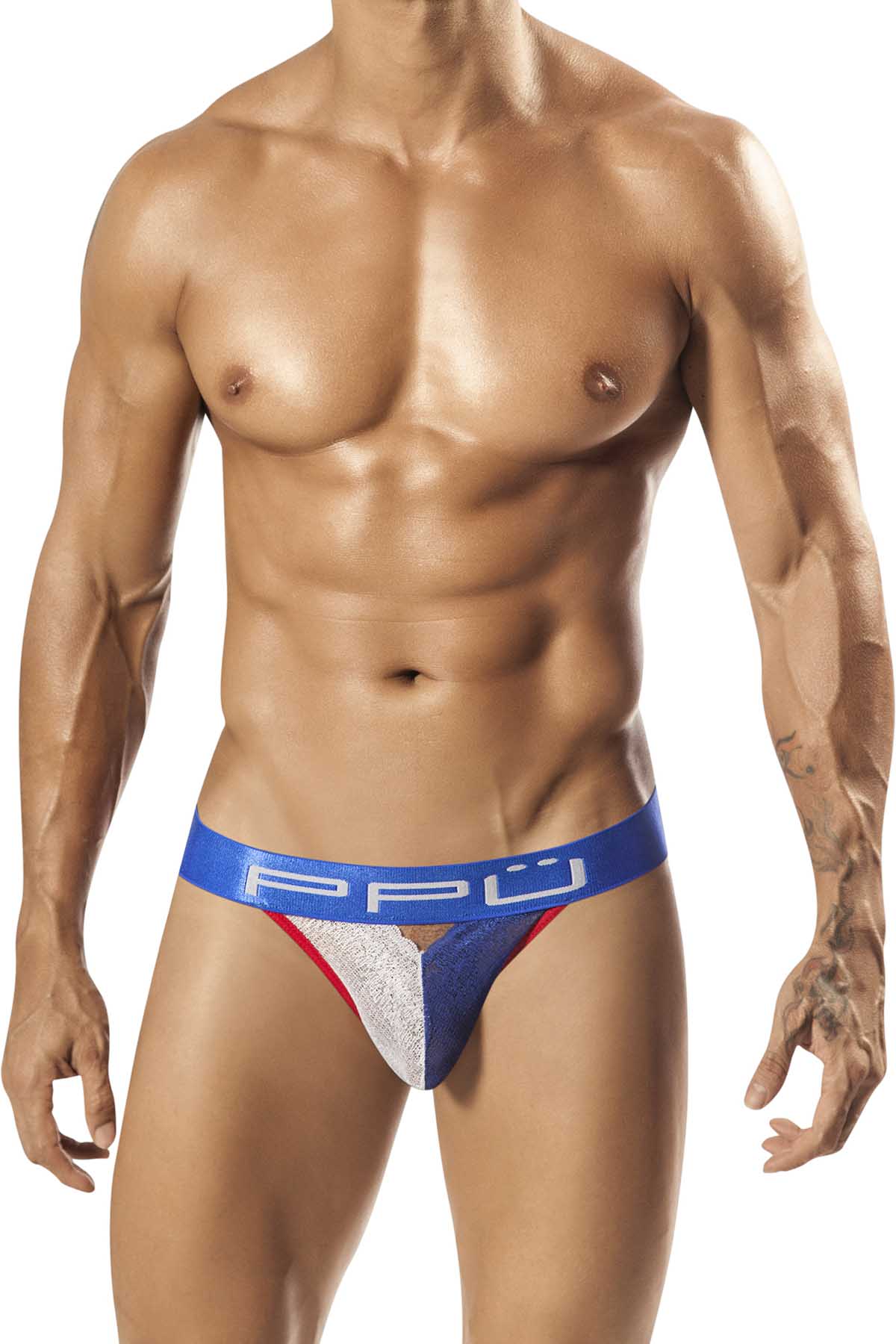 PPU Blue & White Champs Jockstrap