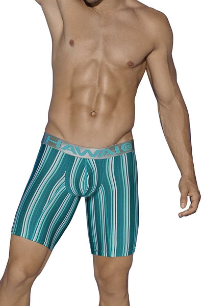 Hawai Green Wave Striped Boxer